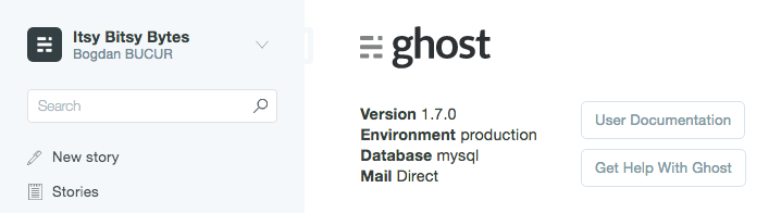 running the latest version of Ghost